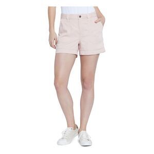 SEVEN7 Womens Shorts Beige Stretch Zippered Pocketed Solid Utility Juniors 16